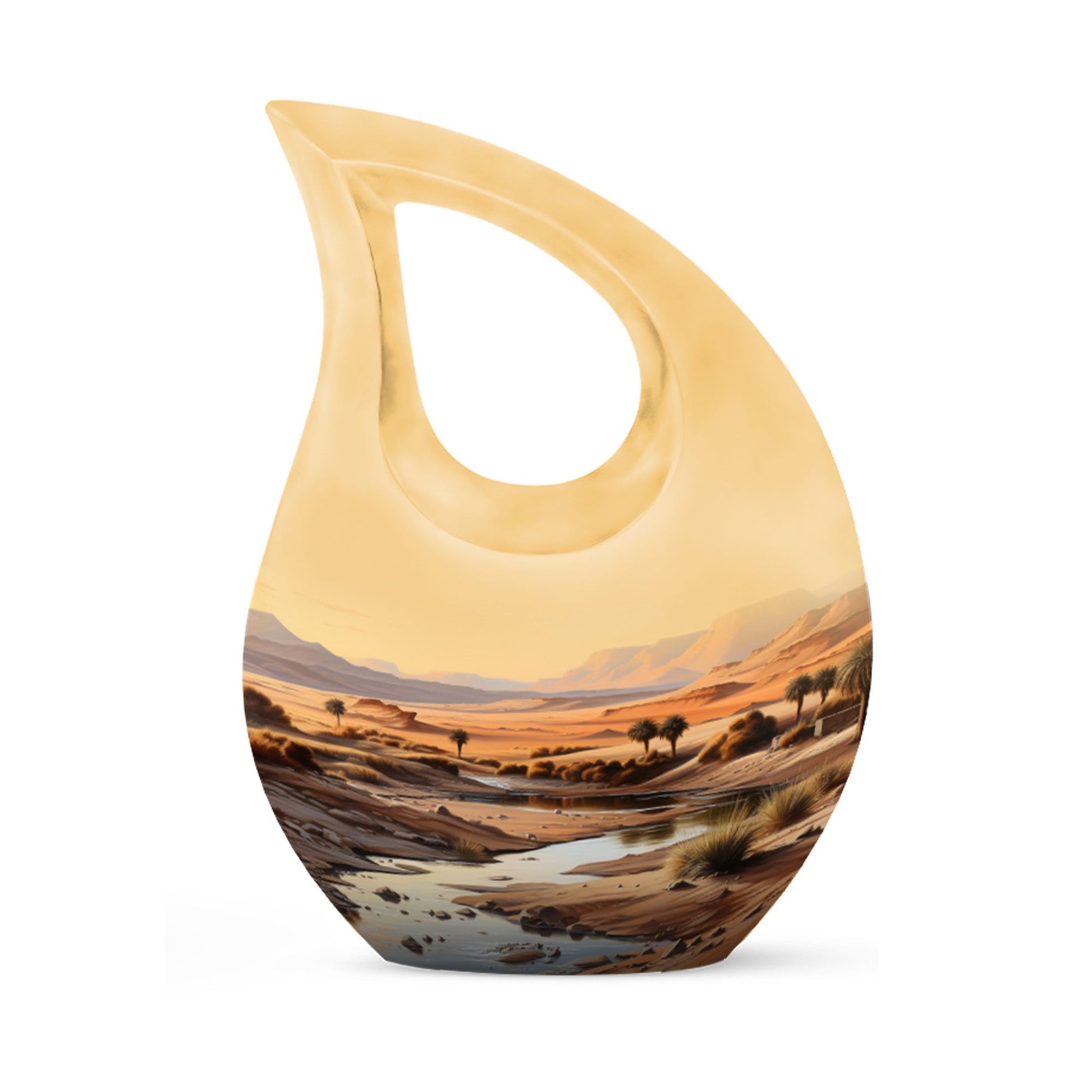 10 Inch Large Wilderness Urn with Cross Drop Design 