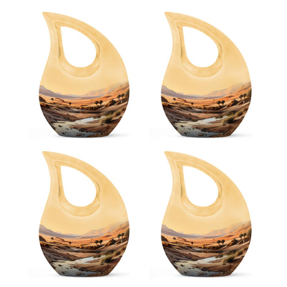 10 Inch Large Wilderness Urn with Cross Drop Design 