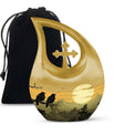 10-inch Wilderness Urn with Cross Drop Design 