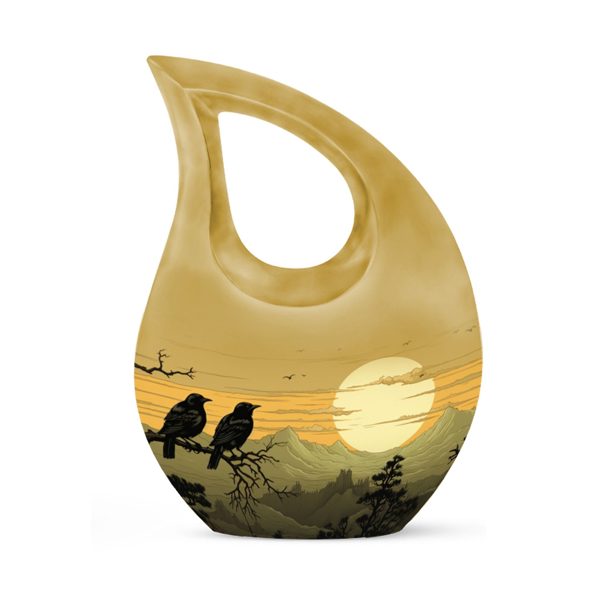 10-inch Wilderness Urn with Cross Drop Design 