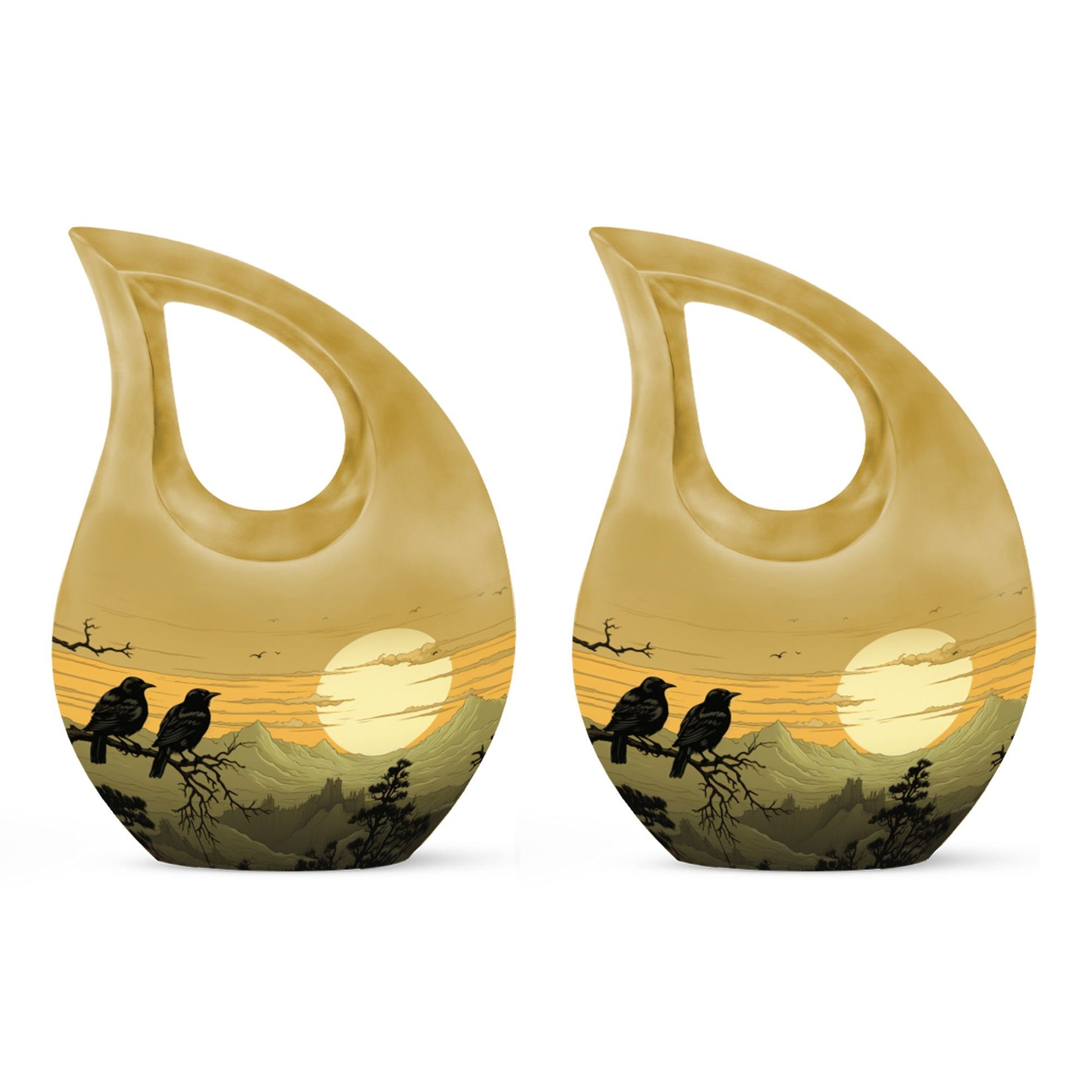 10-inch Wilderness Urn with Cross Drop Design 