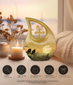 10-inch Wilderness Urn with Cross Drop Design 