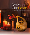 10-inch Wilderness Urn with Cross Drop Design 