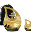 10-inch Wilderness Urn with Cross Drop Design 