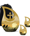 10-inch Wilderness Urn with Cross Drop Design 