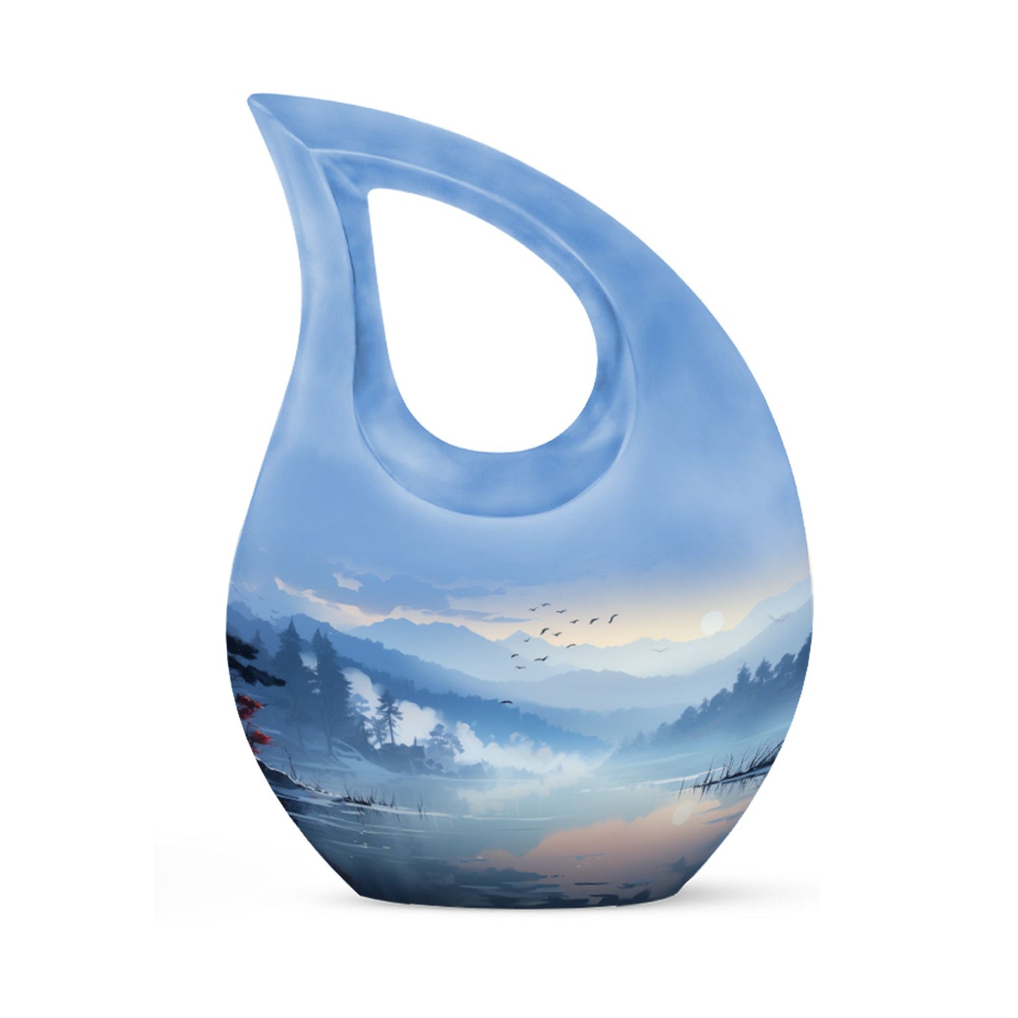 10-inch Wilderness Urn with Cross Drop design 
