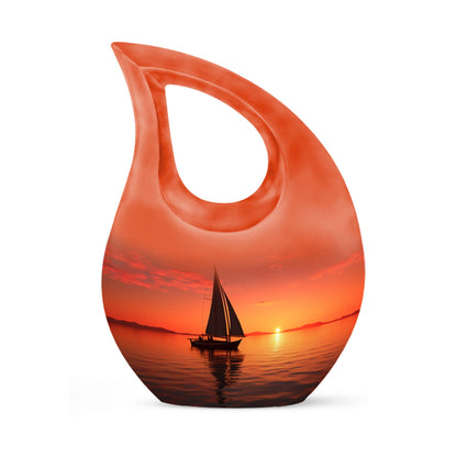 10 inch Wilderness Urn, Cross Drop design Ashes