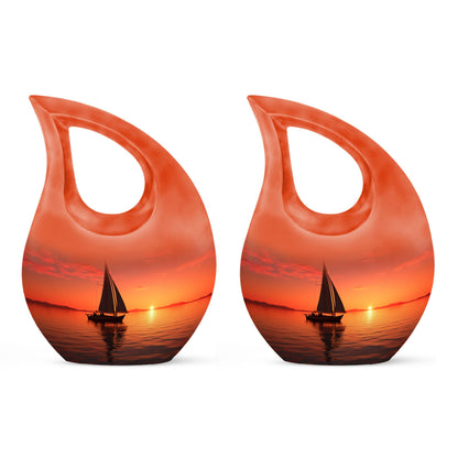 10 inch Wilderness Urn, Cross Drop design Ashes