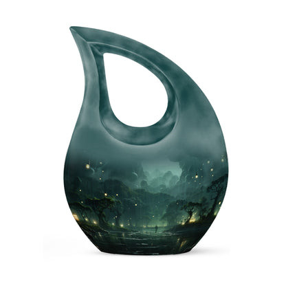 10-inch Wilderness Urn with Custom Cross Drop Design,