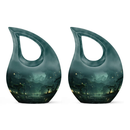 10-inch Wilderness Urn with Custom Cross Drop Design,