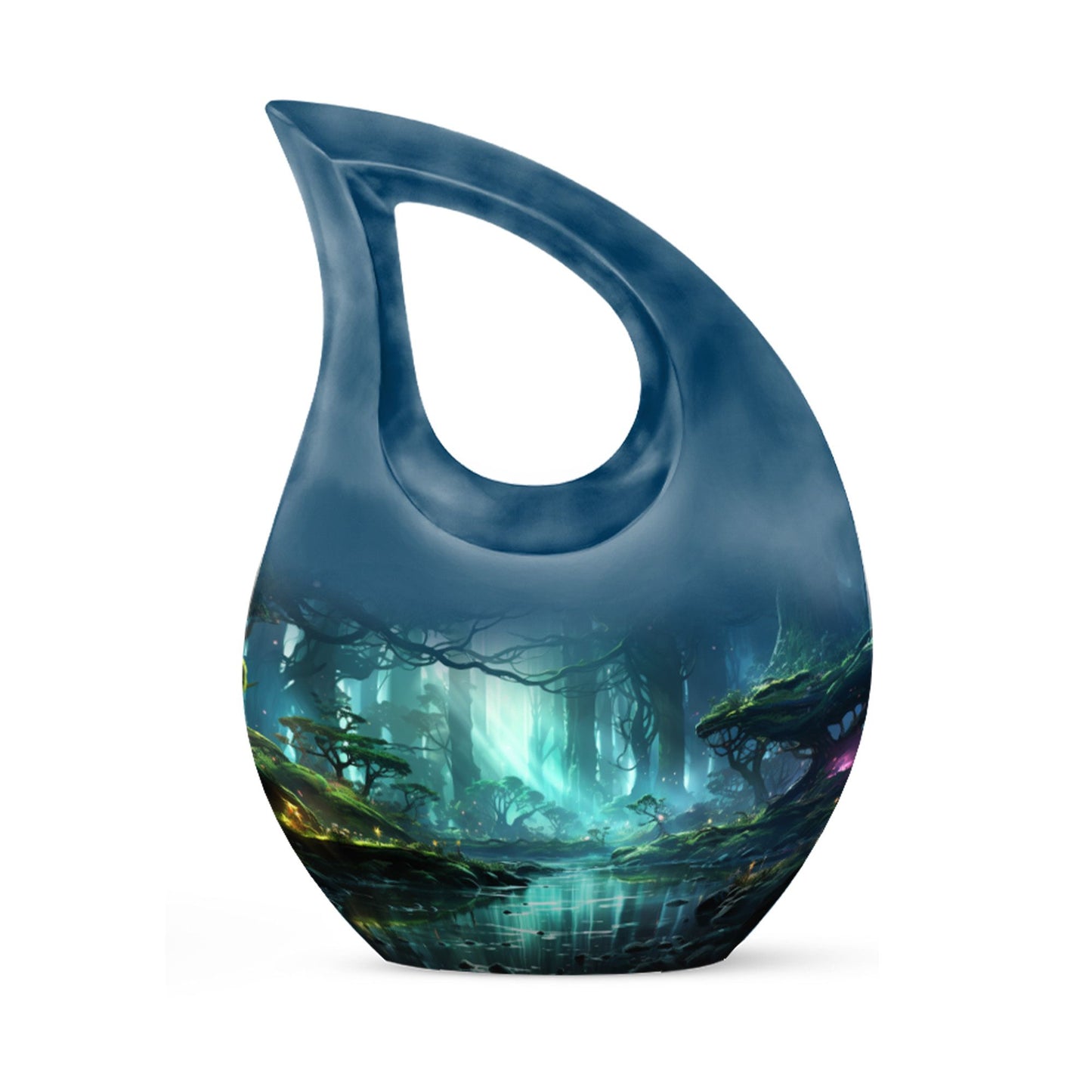 10-inch Wilderness Urn featuring a Cross Drop design, 