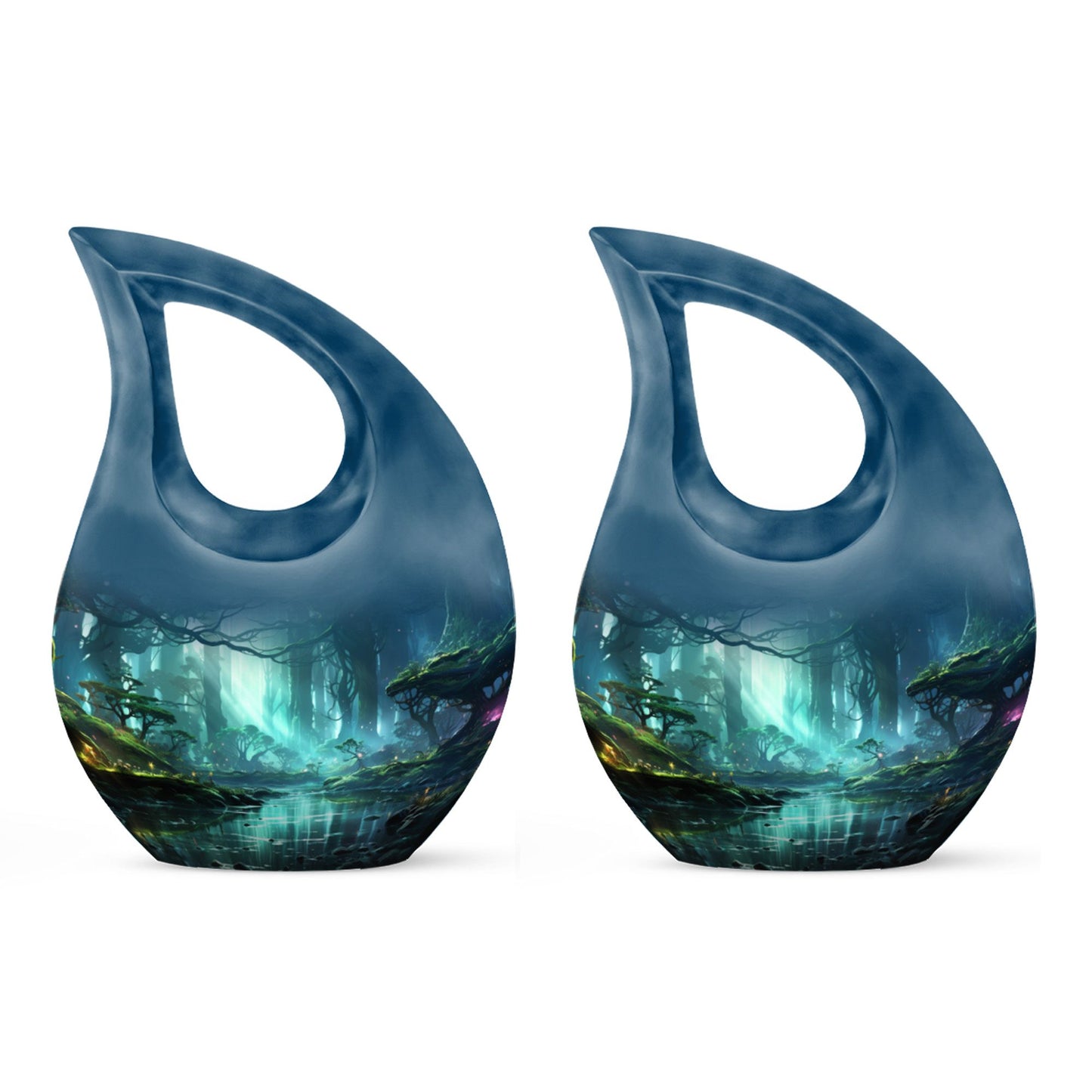 10-inch Wilderness Urn featuring a Cross Drop design, 