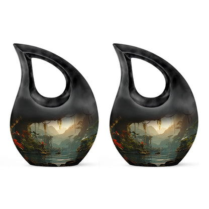 10-Inch Wilderness Urn in Cross Drop design, 
