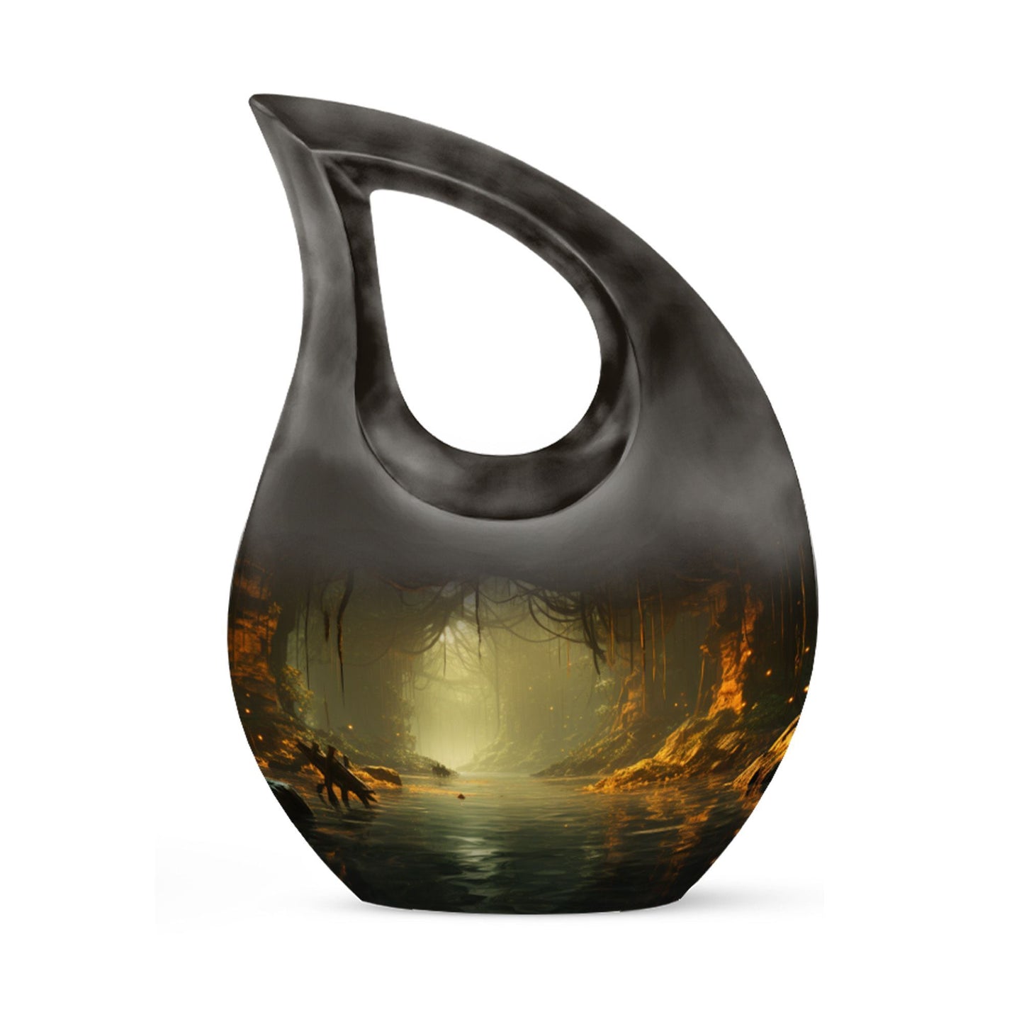 10-inch Wilderness Urn with Cross Drop design, 