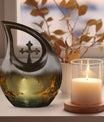 10-inch Wilderness Urn with Cross Drop design, 
