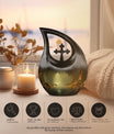 10-inch Wilderness Urn with Cross Drop design, 