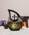 10-inch Wilderness Urn with Cross Drop design, 