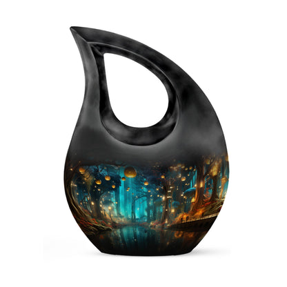 10 inch Wilderness Urn with Cross Drop 