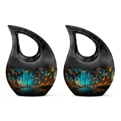 10 inch Wilderness Urn with Cross Drop 
