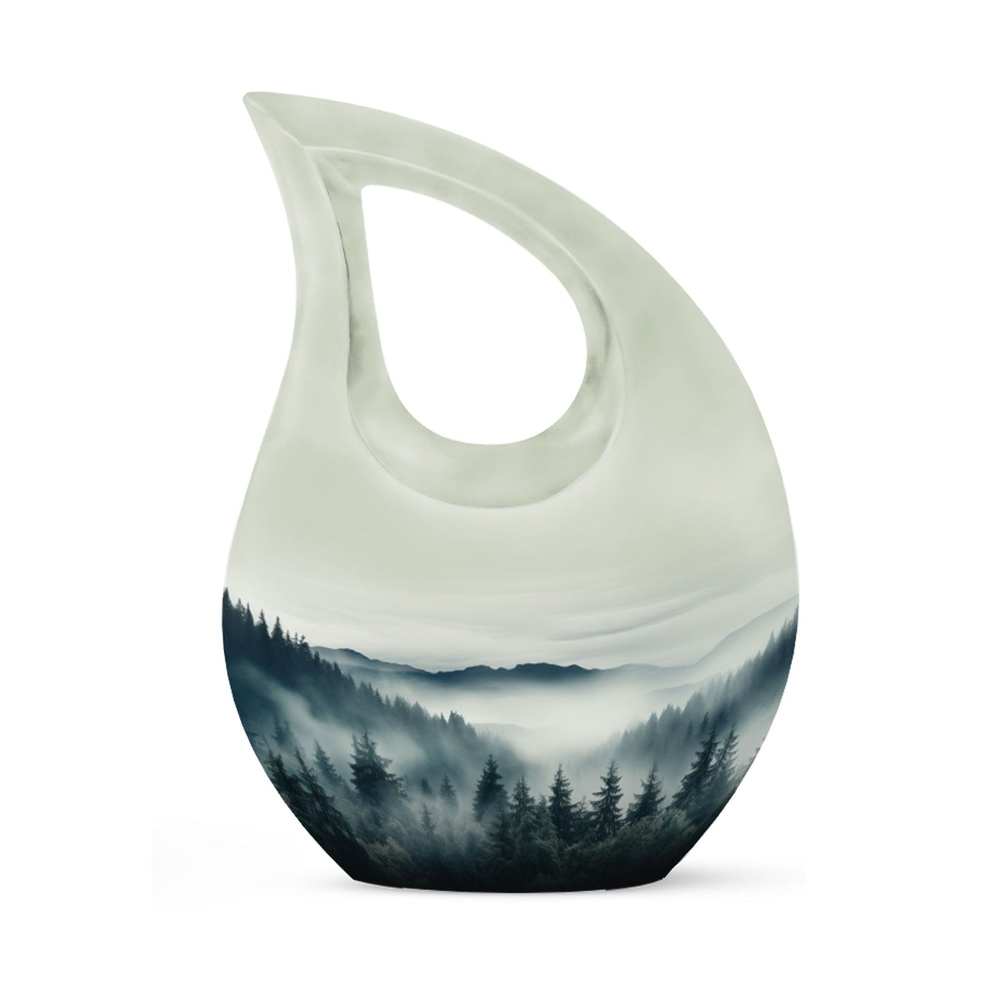 10-inch Wilderness Urn with Cross Drop design, aluminium 