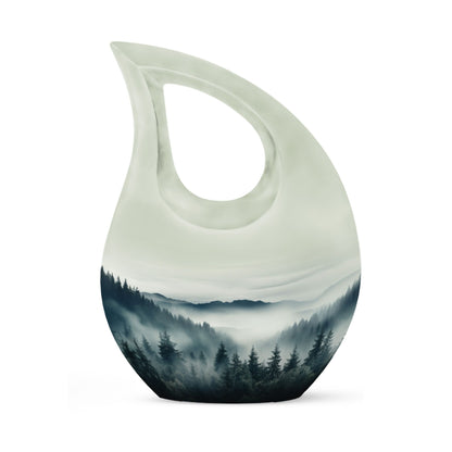 10-inch Wilderness Urn with Cross Drop design, aluminium 