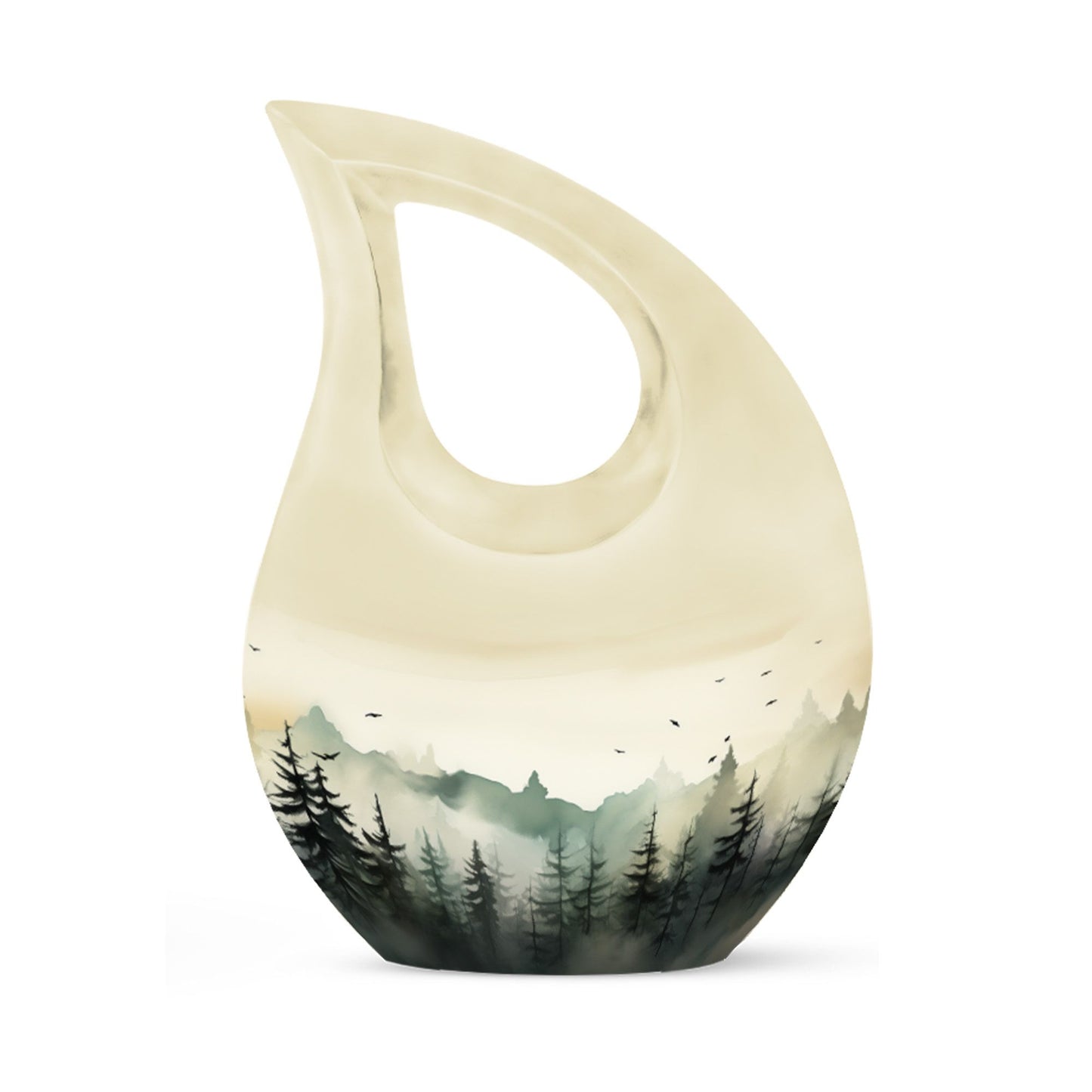 10-inch Wilderness Urn in Cross Drop design for ashes, 