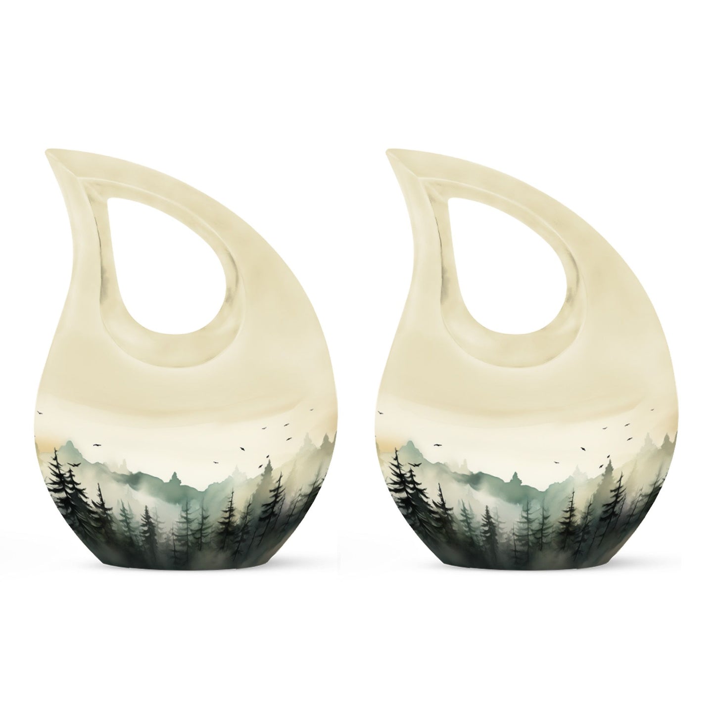 10-inch Wilderness Urn in Cross Drop design for ashes, 