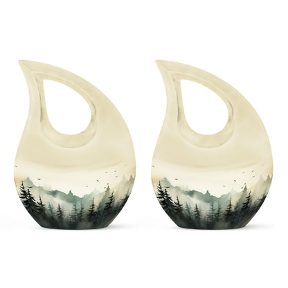 10-inch Wilderness Urn in Cross Drop design for ashes, 