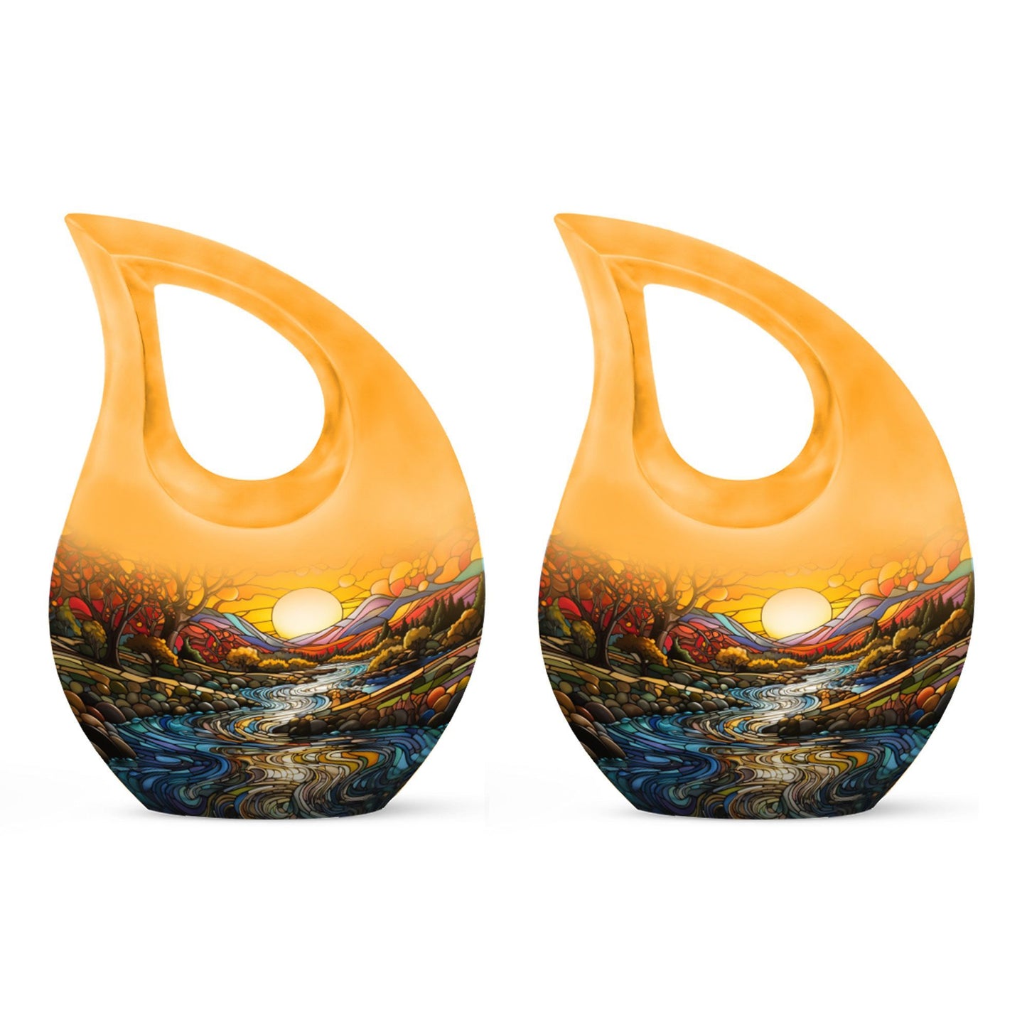 10-inch Wilderness Urn with Cross Drop design, 