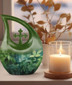 10 Inch Wilderness Urn, Medium Urn with Cross Drop 