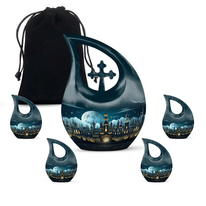 10-inch Wilderness Urn with Cross Drop