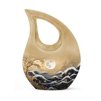 10 inch Wilderness Urn with Cross Drop design 