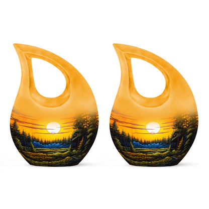 Large 10-inch Wilderness Urn with Cross Drop