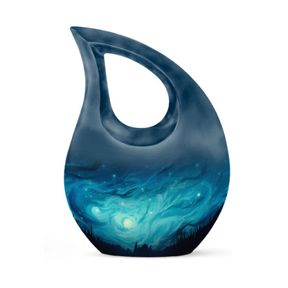 10-inch Wilderness Urn with Cross Drop design, 