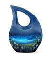 Affordable Cross Drop Wilderness Urn, 10-inch aluminium, 