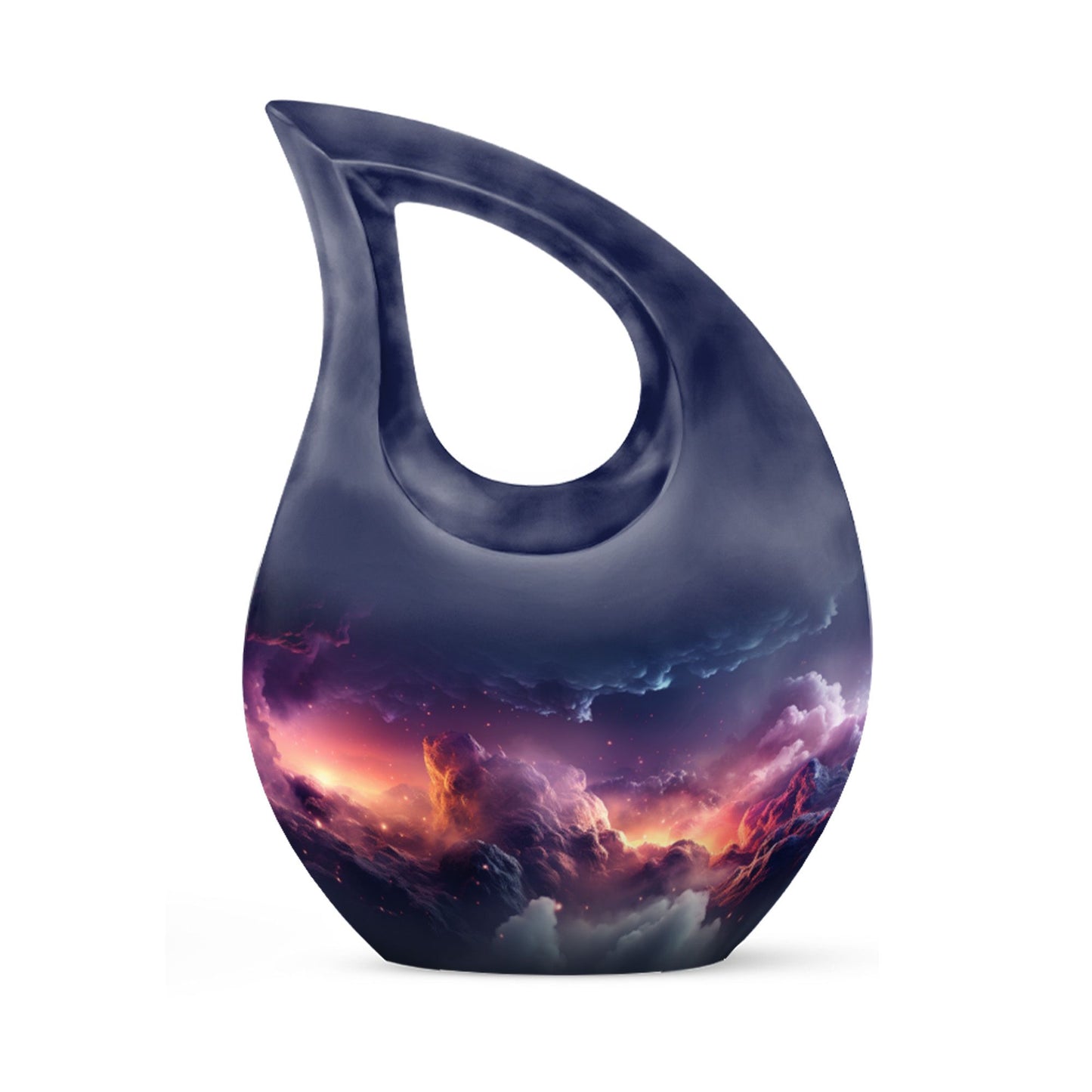 10-inch Aurora Urn, Cross Drop design, keepsake cremation 