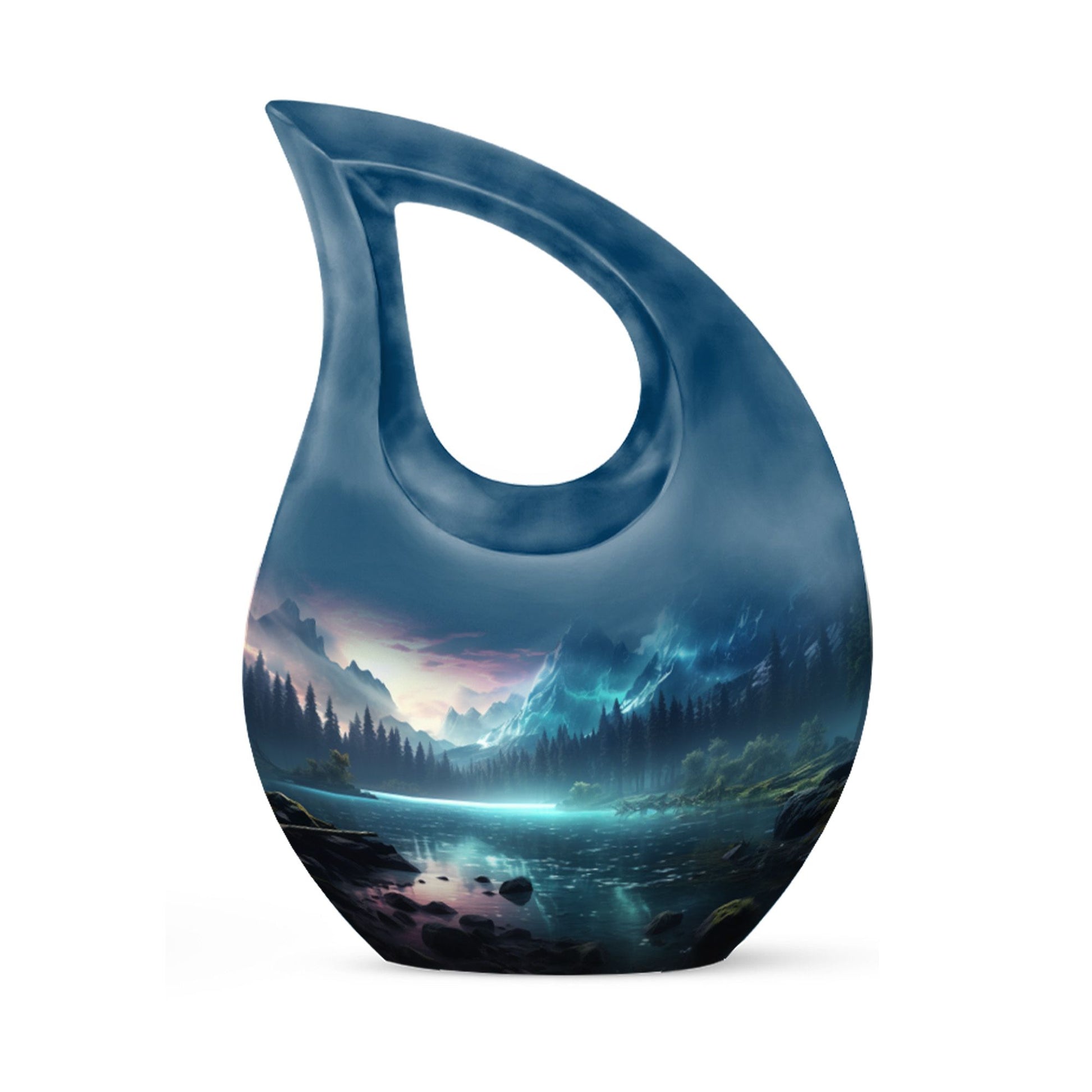 10-inch Aurora Urn with Cross Drop design, 