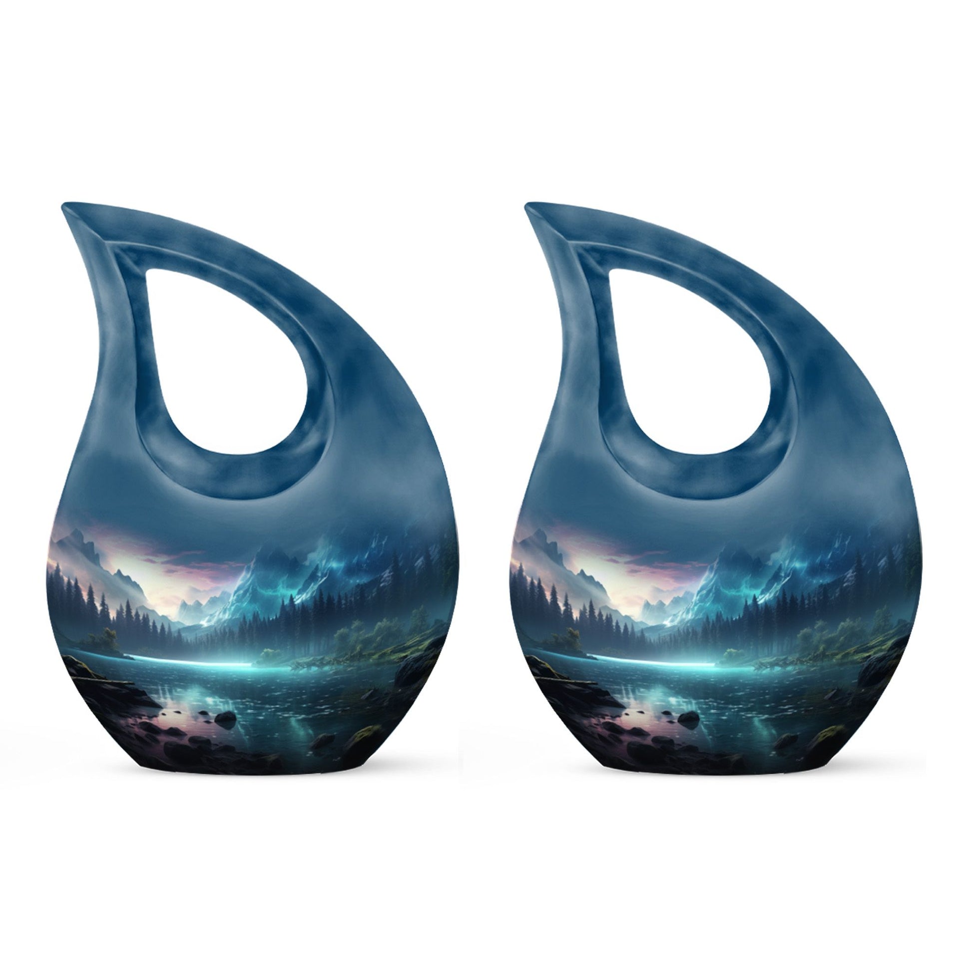 10-inch Aurora Urn with Cross Drop design, 