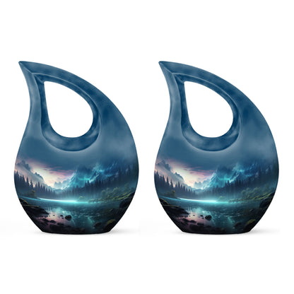 10-inch Aurora Urn with Cross Drop design, 