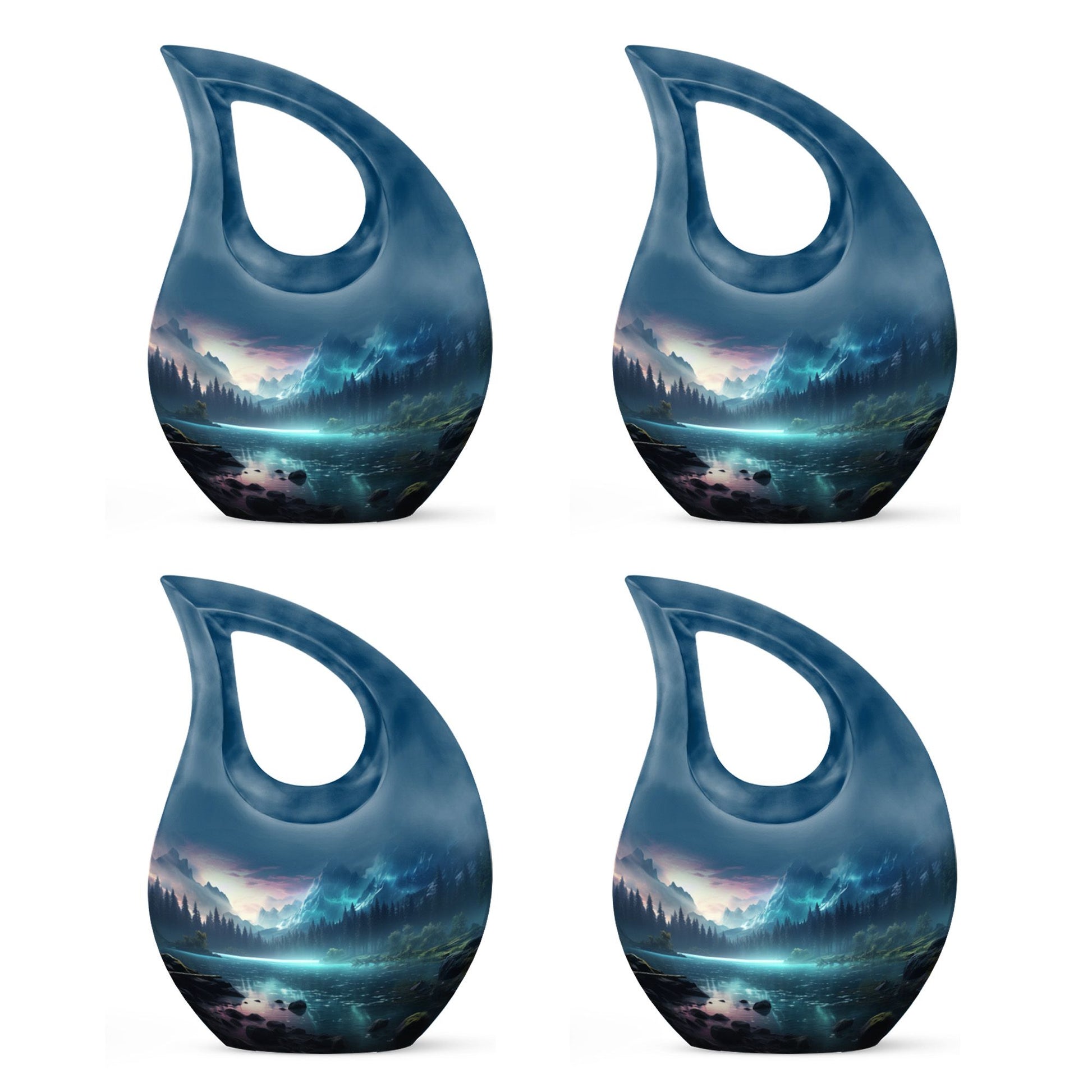 10-inch Aurora Urn with Cross Drop design, 