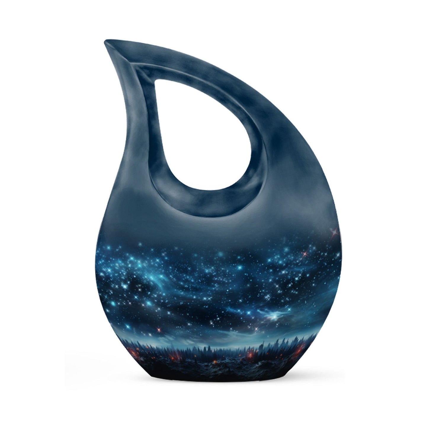10-inch Aurora Urn, Metal Cremation Urn 