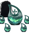 10-inch Aurora Urn with Cross Drop design for cremation,