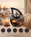 Cross Drop Ship Urn, 10 inch Aluminium Cremation Box 