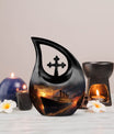 Cross Drop Ship Urn, 10 inch Aluminium Cremation Box 