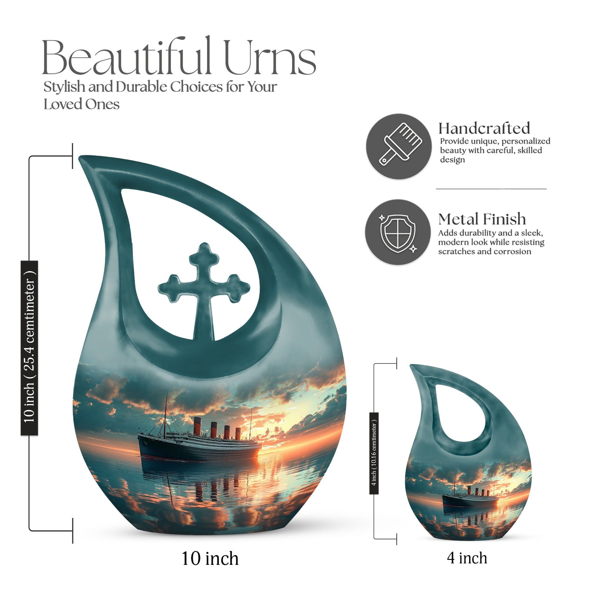 10-inch ship-themed Cross Drop design