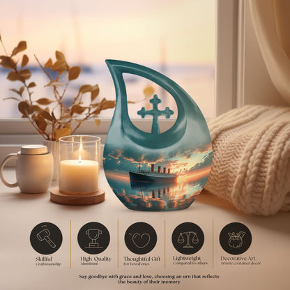 10-inch ship-themed Cross Drop design