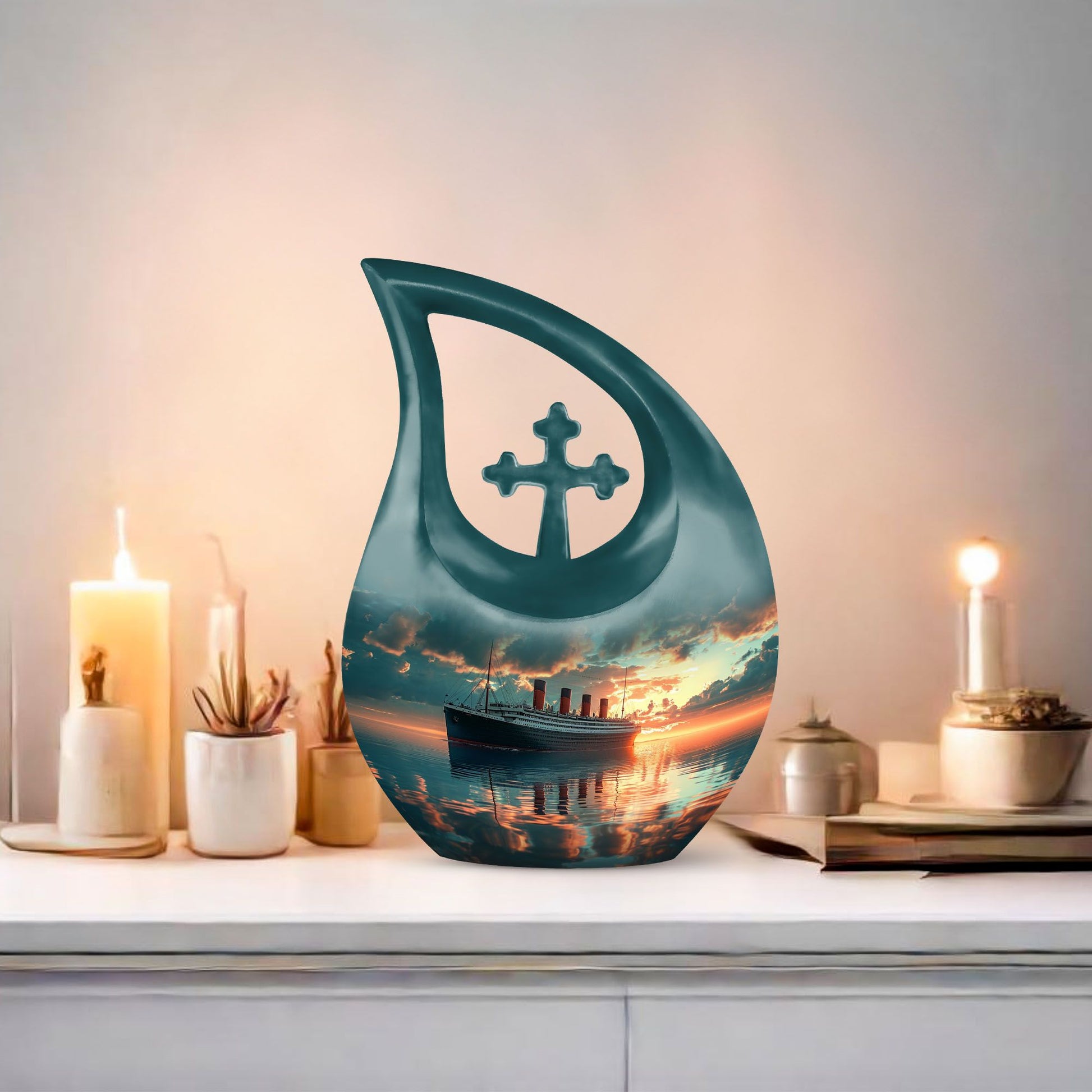 10-inch ship-themed Cross Drop design
