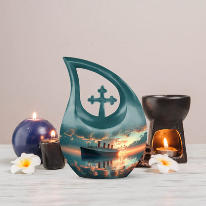 10-inch ship-themed Cross Drop design