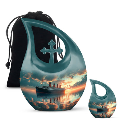 10-inch ship-themed Cross Drop design