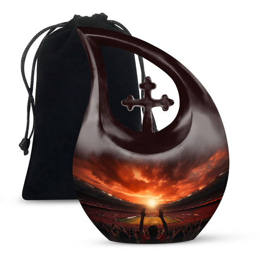 10 inch Sports-Themed Remembrance Urn 